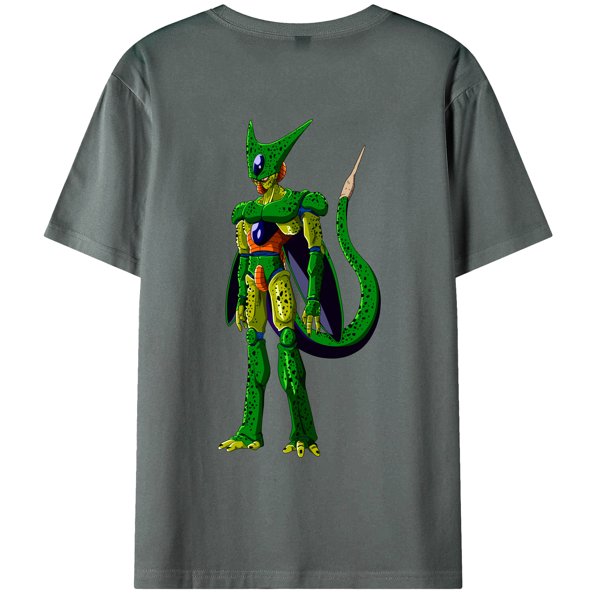 （画像用） ドラゴンボール セル DRAGON BALL Cell 綿100％ メンズ半袖Tシャツ（バックプリント） 通気性